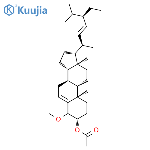 Stigmasta-5,22-dien-3-ol, 4-methoxy-, acetate, (3b,22E,24R)- structure