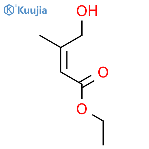 4-Hydroxy-3-methyl-2-butenoic acid; (E)-form, Et ester structure
