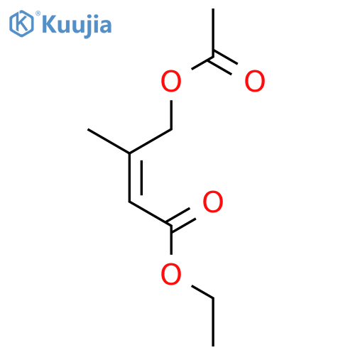 2-BUTENOIC ACID, 4-(ACETYLOXY)-3-METHYL-, ETHYL ESTER, (E)- structure