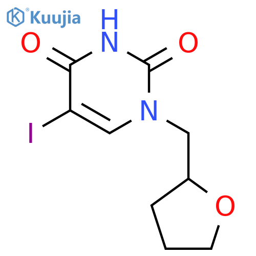 2,4(1H,3H)-Pyrimidinedione, 5-iodo-1-[(tetrahydro-2-furanyl)methyl]- structure