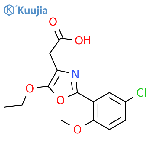 4-OXAZOLEACETIC ACID, 2-(5-CHLORO-2-METHOXYPHENYL)-5-ETHOXY- structure