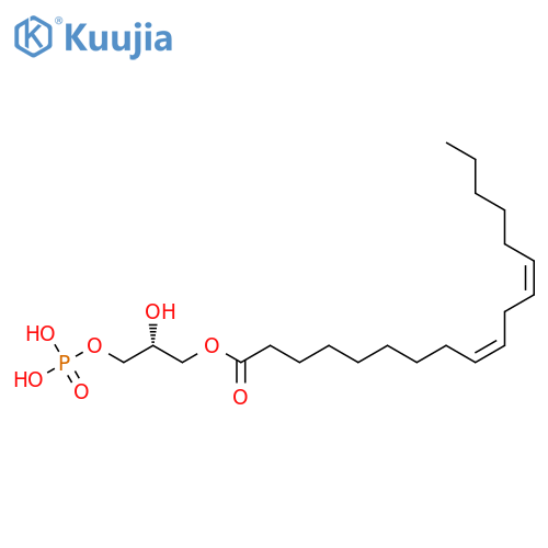 1-(9Z,12Z-Octadecadienoyl)-glycero-3-phosphate structure