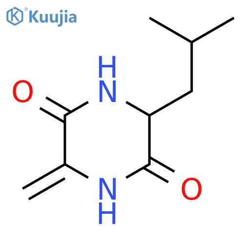 2,5-Piperazinedione, 3-methylene-6-(2-methylpropyl)-, (6S)- structure