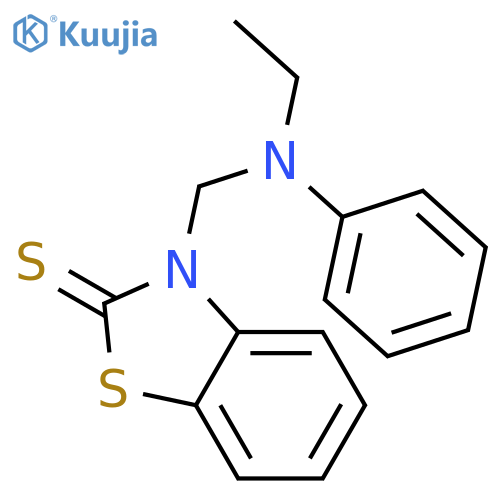 2(3H)-Benzothiazolethione, 3-[(ethylphenylamino)methyl]- structure