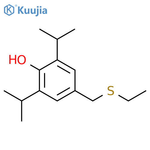 Phenol, 4-[(ethylthio)methyl]-2,6-bis(1-methylethyl)- structure