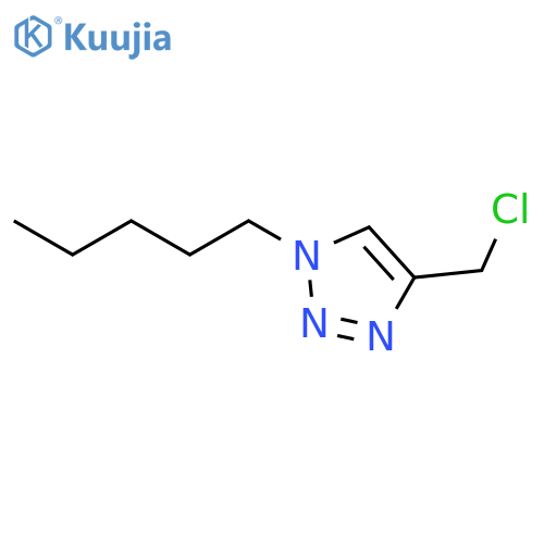 1H-1,2,3-TRIAZOLE, 4-(CHLOROMETHYL)-1-PENTYL- structure