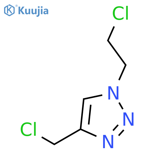 1H-1,2,3-TRIAZOLE, 1-(2-CHLOROETHYL)-4-(CHLOROMETHYL)- structure