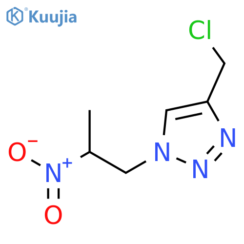 1H-1,2,3-TRIAZOLE, 4-(CHLOROMETHYL)-1-(2-NITROPROPYL)- structure