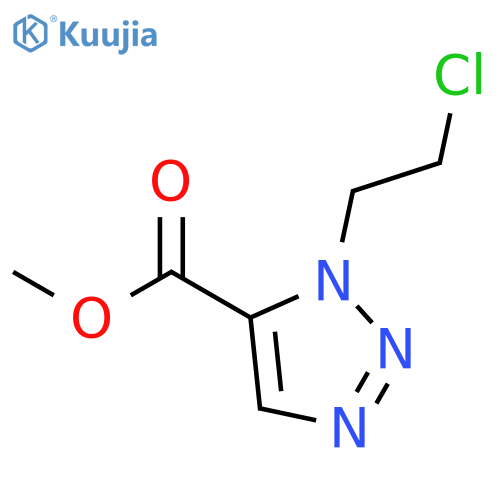 1H-1,2,3-TRIAZOLE-5-CARBOXYLIC ACID, 1-(2-CHLOROETHYL)-, METHYL ESTER structure