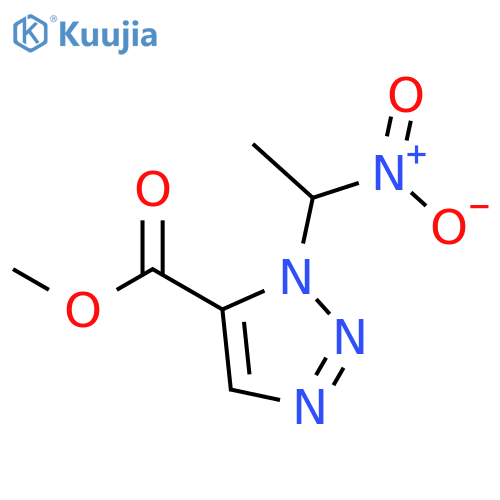 1H-1,2,3-TRIAZOLE-5-CARBOXYLIC ACID, 1-(1-NITROETHYL)-, METHYL ESTER structure