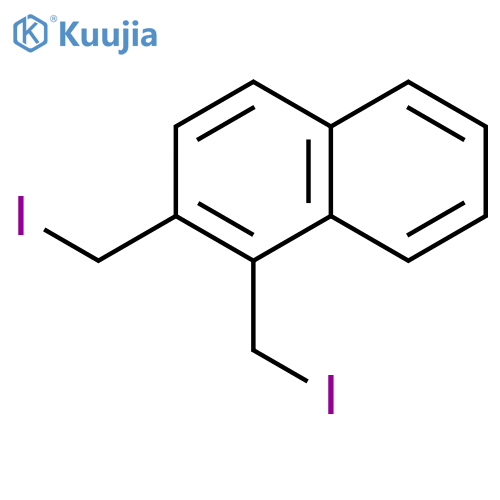 Naphthalene, 1,2-bis(iodomethyl)- structure