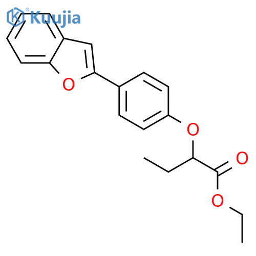 BUTANOIC ACID, 2-[4-(2-BENZOFURANYL)PHENOXY]-, ETHYL ESTER structure