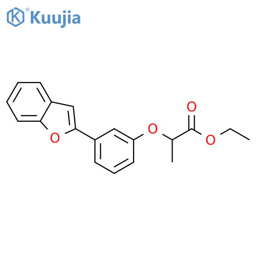 Propanoic acid, 2-[3-(2-benzofuranyl)phenoxy]-, ethyl ester structure
