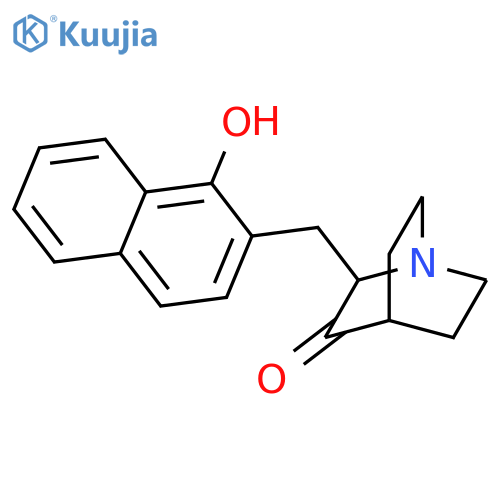 1-AZABICYCLO[2.2.2]OCTAN-3-ONE, 2-[(1-HYDROXY-2-NAPHTHALENYL)METHYL]- structure