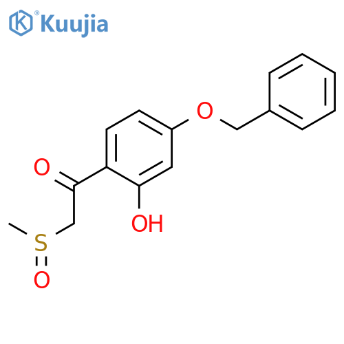Ethanone, 1-[2-hydroxy-4-(phenylmethoxy)phenyl]-2-(methylsulfinyl)- structure