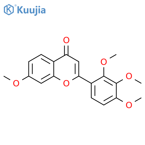 4H-1-Benzopyran-4-one, 7-methoxy-2-(2,3,4-trimethoxyphenyl)- structure