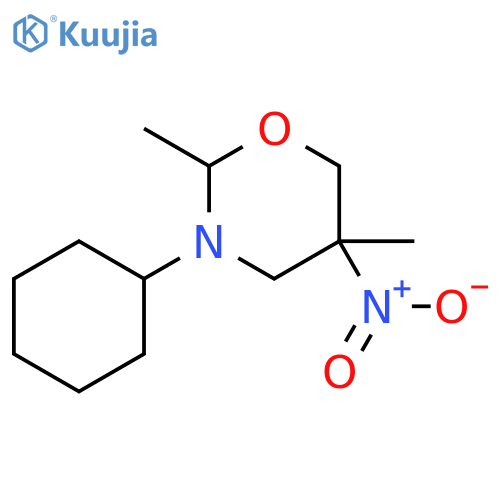 2H-1,3-Oxazine, 3-cyclohexyltetrahydro-2,5-dimethyl-5-nitro- structure