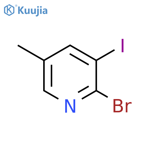 2-Bromo-3-iodo-5-methylpyridine structure