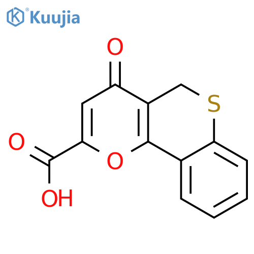4H,5H-[1]Benzothiopyrano[4,3-b]pyran-2-carboxylic acid, 4-oxo- structure