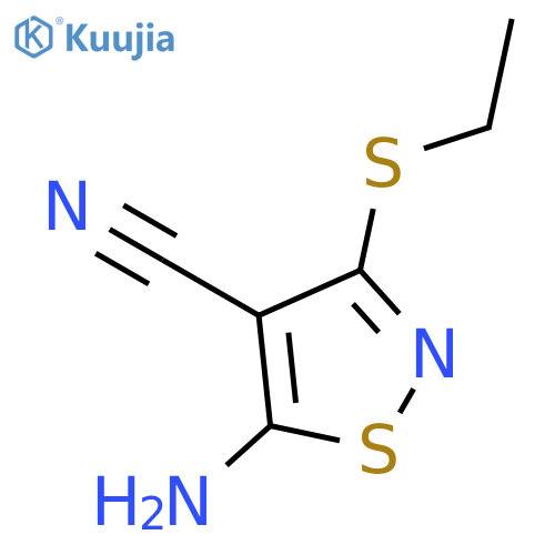 4-ISOTHIAZOLECARBONITRILE, 5-AMINO-3-(ETHYLTHIO)- structure