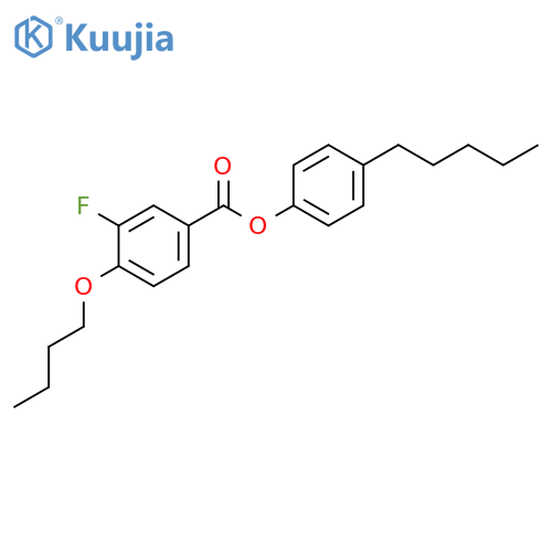 Benzoic acid, 4-butoxy-3-fluoro-, 4-pentylphenyl ester structure