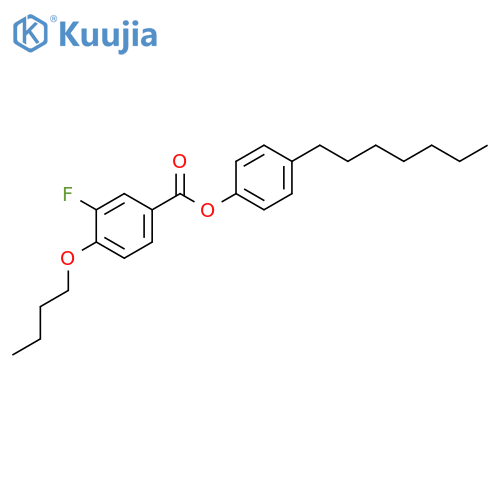 BENZOIC ACID, 4-BUTOXY-3-FLUORO-, 4-HEPTYLPHENYL ESTER structure