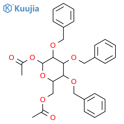 1,6-Di-O-acetyl-2,3,4-tri-O-benzyl-a-D-mannopyranose structure