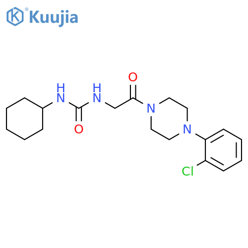 Urea, N-[2-[4-(2-chlorophenyl)-1-piperazinyl]-2-oxoethyl]-N'-cyclohexyl- structure
