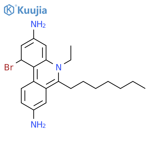 3,8-diamino-5-ethyl-6-heptylphenanthridinium bromide structure