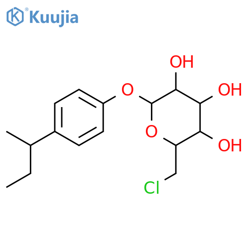 4-(butan-2-yl)phenyl 6-chloro-6-deoxy-beta-D-glucopyranoside structure