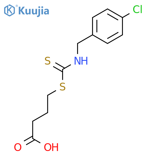 4-{[(p-Chlorobenzyl)thiocarbamoyl]thio}-butyric acid structure