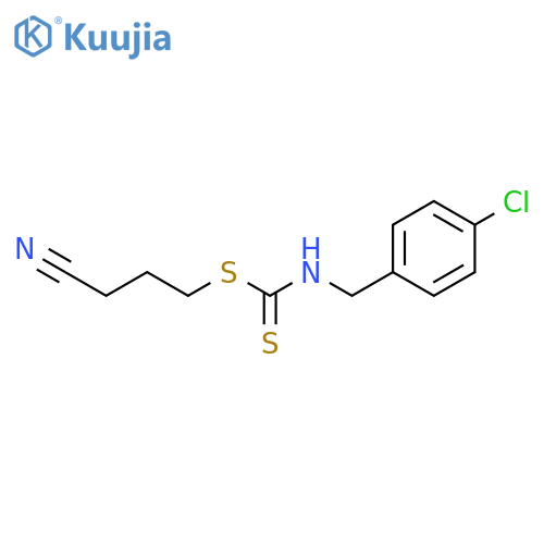 CARBAMODITHIOIC ACID, [(4-CHLOROPHENYL)METHYL]-, 3-CYANOPROPYL ESTER structure