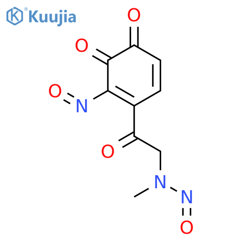 4-{[methyl(nitroso)amino]acetyl}-3-nitrosocyclohexa-3,5-diene-1,2-dione structure