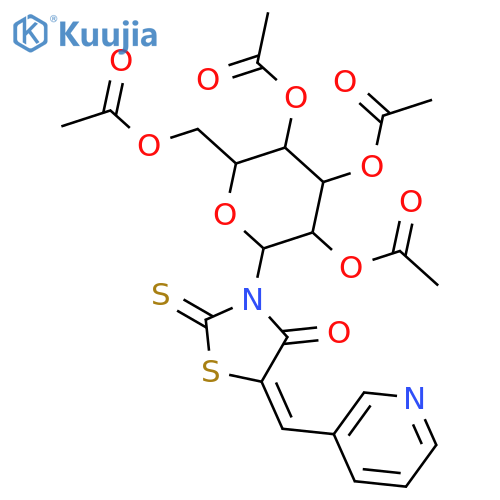 4-Thiazolidinone,5-(3-pyridinylmethylene)-3-(2,3,4,6-tetra-O-acetyl-b-D-glucopyranosyl)-2-thioxo- structure