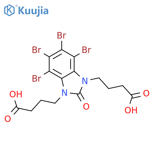1H-BENZIMIDAZOLE-1,3(2H)-DIBUTANOIC ACID, 4,5,6,7-TETRABROMO-2-OXO- structure