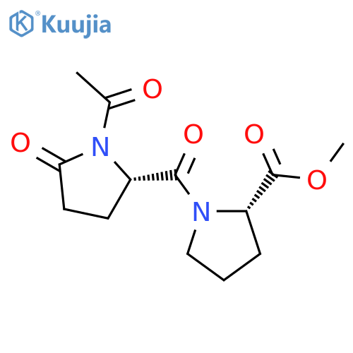 L-Proline, 1-(1-acetyl-5-oxo-L-prolyl)-, methyl ester structure