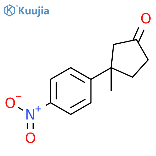 Cyclopentanone, 3-methyl-3-(4-nitrophenyl)- structure
