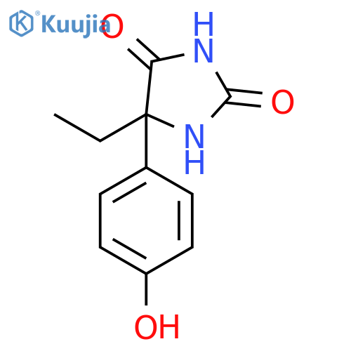 (R)-5-(4-Hydroxyphenyl)-5-ethylhydantoin structure