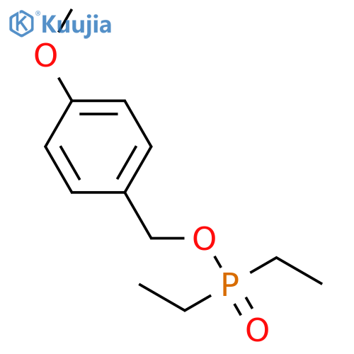 PHOSPHINIC ACID, DIETHYL-, (4-METHOXYPHENYL)METHYL ESTER structure