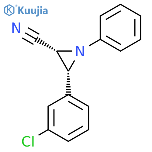2-AZIRIDINECARBONITRILE, 3-(3-CHLOROPHENYL)-1-PHENYL-, CIS- structure