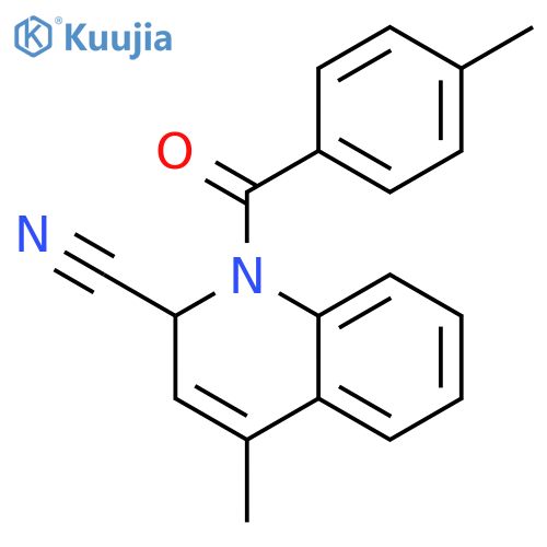 2-Quinolinecarbonitrile, 1,2-dihydro-4-methyl-1-(4-methylbenzoyl)- structure