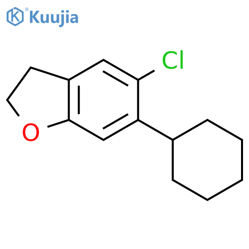 Benzofuran, 5-chloro-6-cyclohexyl-2,3-dihydro- structure