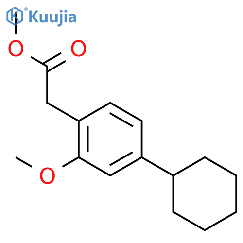 BENZENEACETIC ACID, 4-CYCLOHEXYL-2-METHOXY-, METHYL ESTER structure