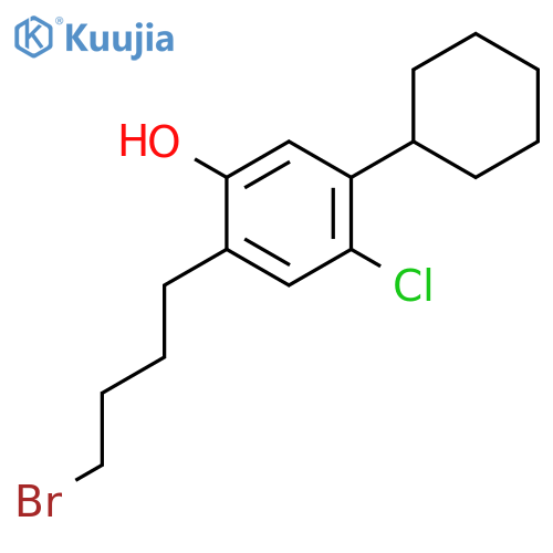 PHENOL, 2-(4-BROMOBUTYL)-4-CHLORO-5-CYCLOHEXYL- structure