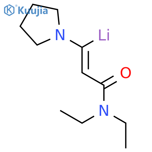 Lithium, [3-(diethylamino)-3-oxo-1-(1-pyrrolidinyl)-1-propenyl]- structure