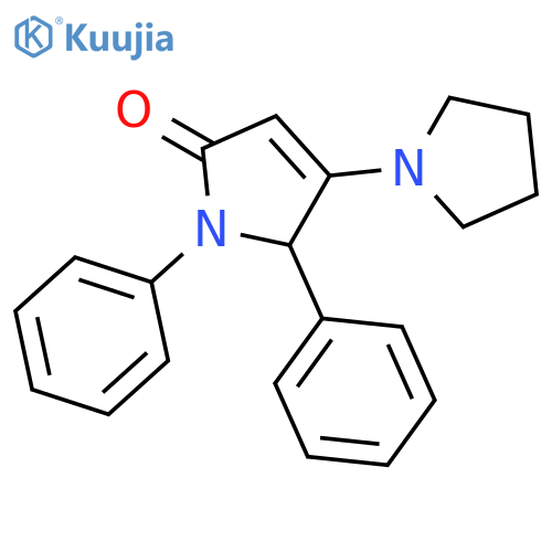 2H-PYRROL-2-ONE, 1,5-DIHYDRO-1,5-DIPHENYL-4-(1-PYRROLIDINYL)- structure