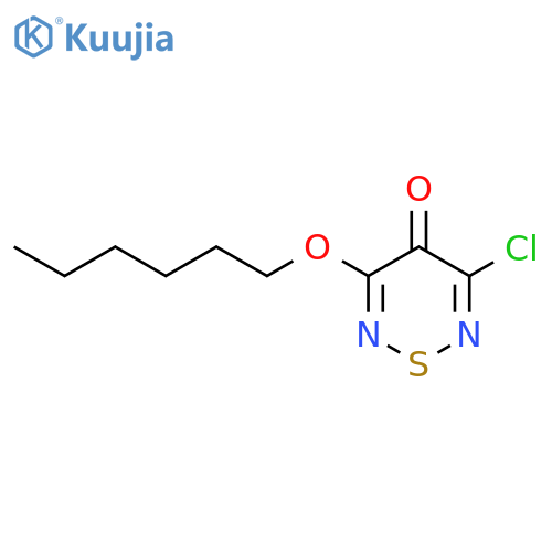 4H-1,2,6-THIADIAZIN-4-ONE, 3-CHLORO-5-(HEXYLOXY)- structure