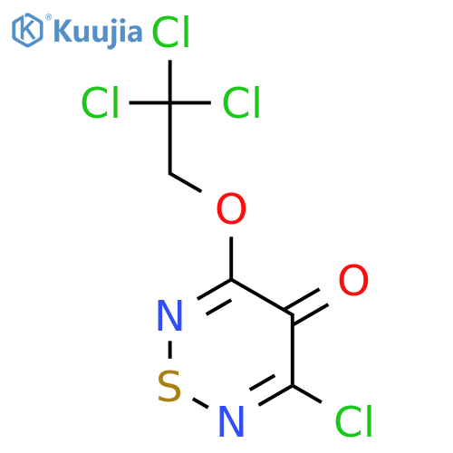 4H-1,2,6-THIADIAZIN-4-ONE, 3-CHLORO-5-(2,2,2-TRICHLOROETHOXY)- structure