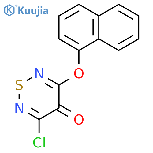 4H-1,2,6-THIADIAZIN-4-ONE, 3-CHLORO-5-(1-NAPHTHALENYLOXY)- structure