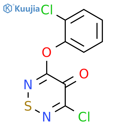 4H-1,2,6-Thiadiazin-4-one, 3-chloro-5-(2-chlorophenoxy)- structure